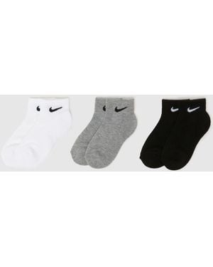 Nike Kids Ankle Socks 3 Pack - Metallic