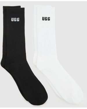 UGG Leander Crew Socks Pack - Black