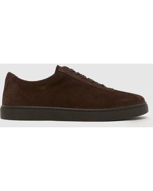 schuh Wilson Suede Slim Sole Trainers - Brown