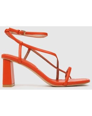 Schuh Storm Strappy High Heels In - Orange