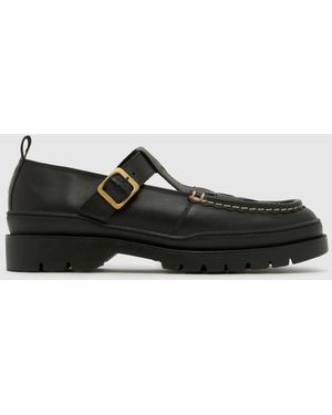 Kleman Rade Oak T-Bar Flats - Black