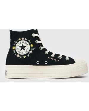 Converse All Star Lift Hi Trainers - Black