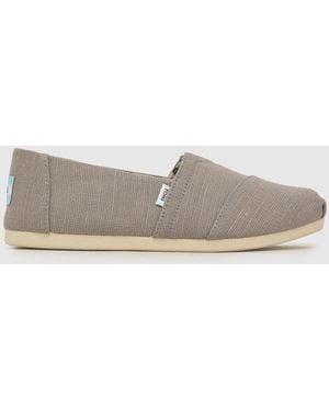 TOMS Alp Heritage Canvas Flat Shoes - Grey