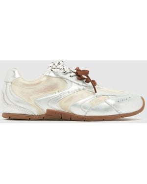 schuh Mindy Leather Lace Up Trainers - White