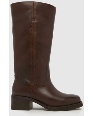 schuh Damari Leather Pull On Boots - Brown