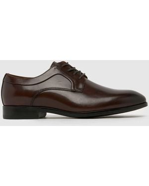 schuh Rail Leather Derby Shoes - Brown