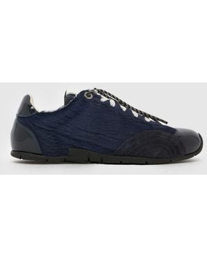 schuh Montana Leather Slim Sole Trainers - Blue