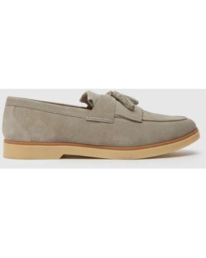 schuh Reggie Suede Loafer Shoes - Grey