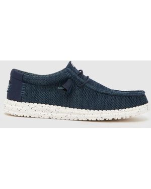 HEYDUDE Wally Stretch Sox Shoes - Blue