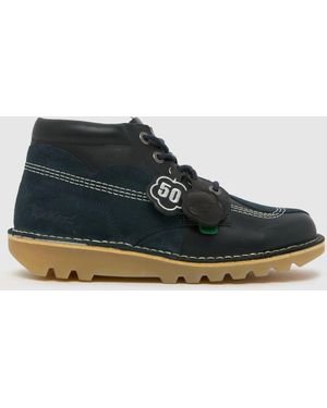 Kickers Classics Kick Stitch Hi Boots - Blue
