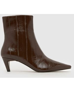 schuh Brooklyn Kitten Heel Boots - Brown