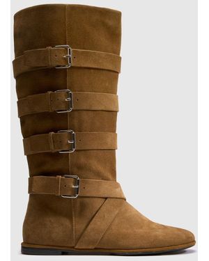 schuh Dorsten Suede Pirate Boots - Brown