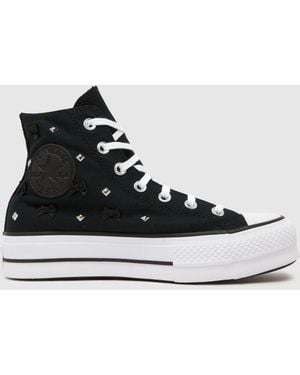 Converse All Star Lift Hi Stud Trainers - Black