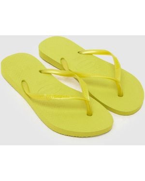 Havaianas Slim Flip Sandals - Yellow