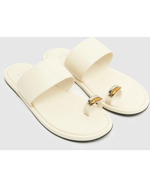 schuh Thyme Metal Toe Loop Sandals - Metallic