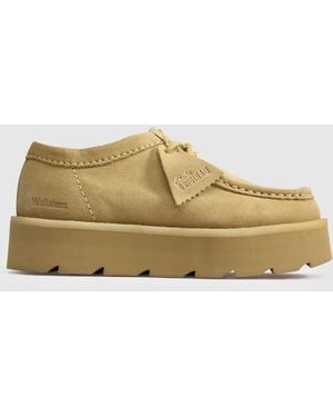 Clarks Meare Walla Shoes - Natural