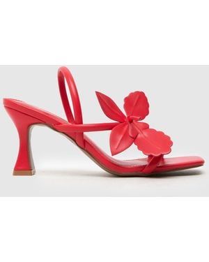 schuh Siya Flower High Heels - Red