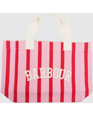 Barbour Emily Stripe Tote Bag - Pink