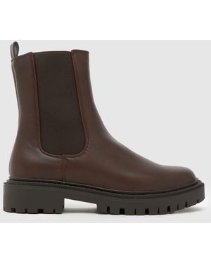 schuh Arlo Chunky Chelsea Boots - Brown
