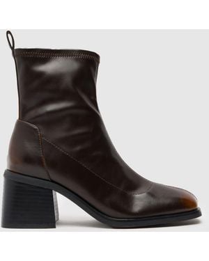 schuh Briony Ladies Dark Ankle Boots - Black