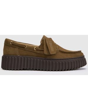 Clarks Torhill Boat Flats - Brown