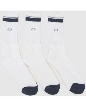Oakley Essential Crew Sock 3 Pack - White