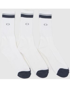 Oakley Essential Crew Sock 3 Pack - White