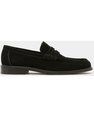schuh Raymon Suede Loafer Shoes - Black