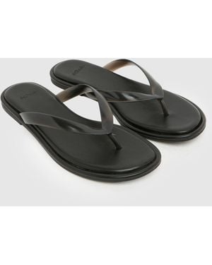 schuh Truffle Toe Post Sandals - Black
