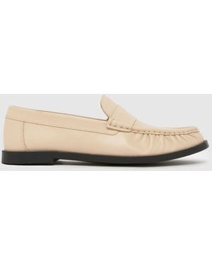 schuh Libbie Leather Loafer Flats - Natural