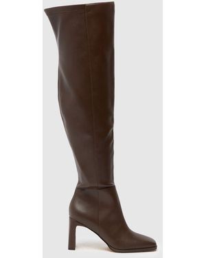 schuh Dulcie Over The Knee Boots - Brown