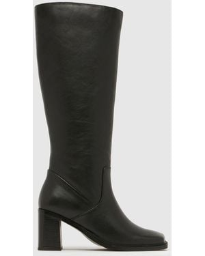 schuh Delight Leather Knee Boots - Black