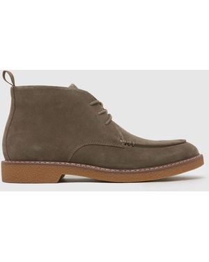 schuh Dabi Suede Apron Lace Up Boots - Brown