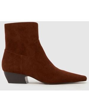 schuh Clarisse Western Heel Boots - Brown