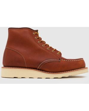 Red Wing 6 Inch Moc Toe Boots In - Brown