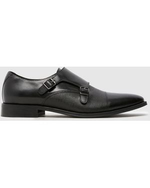 schuh Rocky Leather Monk Shoes - Black