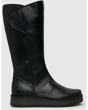 Fly London Ladies Rhea Knee High Boots - Black