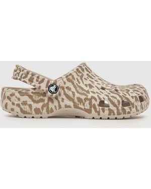Crocs™ Classic Pop Animal Clog Sandals - Natural