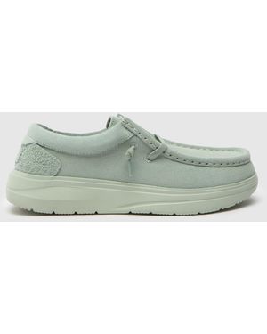 HEYDUDE Wendy Comf Suede Trainers - Green
