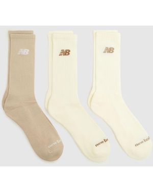 New Balance Everyday Crew Socks 3Pk - Natural
