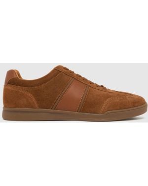 schuh Wilbur Leather Trainer Trainers - Brown