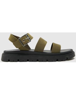 schuh Tina Chunky Suede Sandals - Green