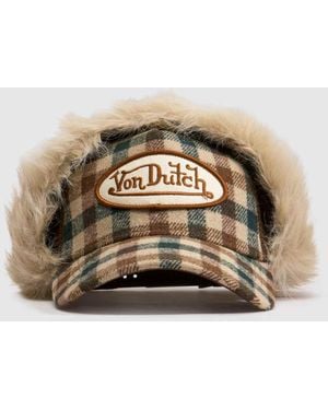 Von Dutch Check Trapper Cap - Metallic