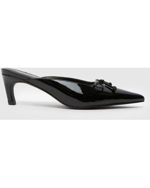 schuh Salma Point Mule Court High Heels - Black