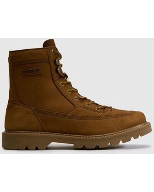 Caterpillar Grader Lace To Toe Boots - Brown