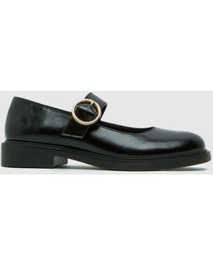schuh Lettie Slim Mary Jane Flats - Black
