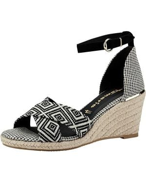 Tamaris Damen Keilsandale 1-28343-20 - Schwarz