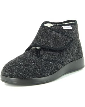 Florett Hausschuhe Varomed-60822 Schw.Mel - Schwarz