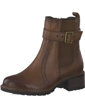 Tamaris Braune Damenstiefel, Stilvolle Leder Knöchel