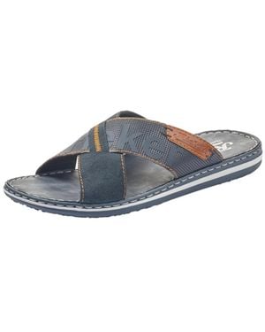 Rieker Damen Pantoletten - Blau